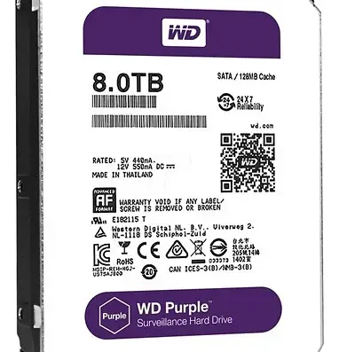 8 TB Hard disk drive desktop 3.5” WD Purple Surveillance
