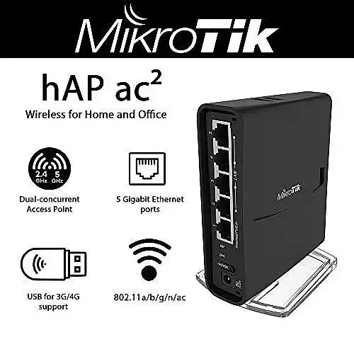 Mikrotik hAP ac² RB buuilt in WiFi AC Router | All Gigabit Ports