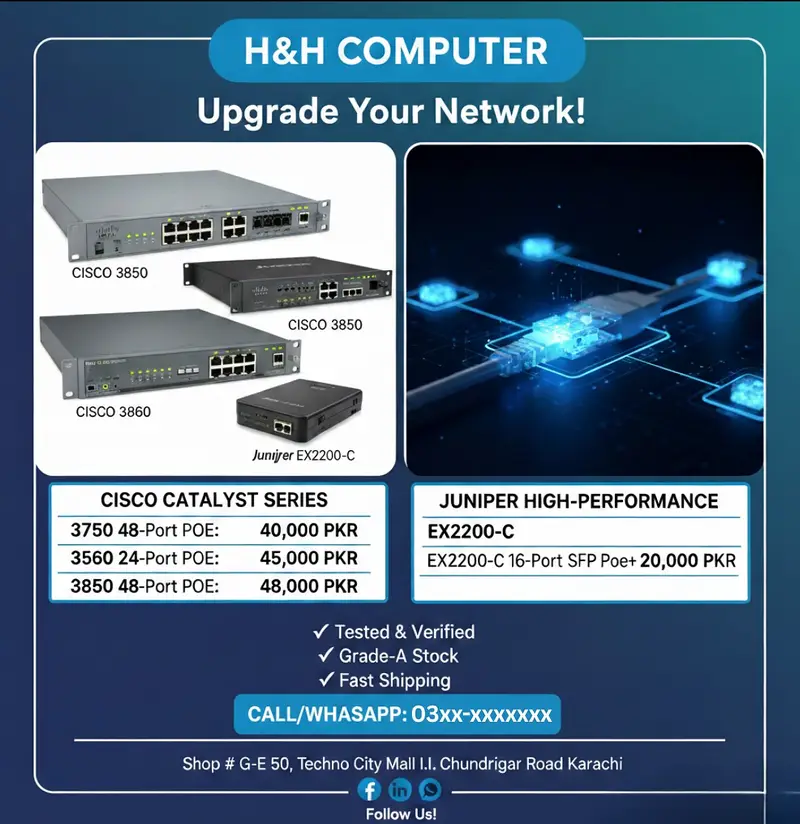 Cisco & Juniper PoE Switches | High-Performance Networking switches