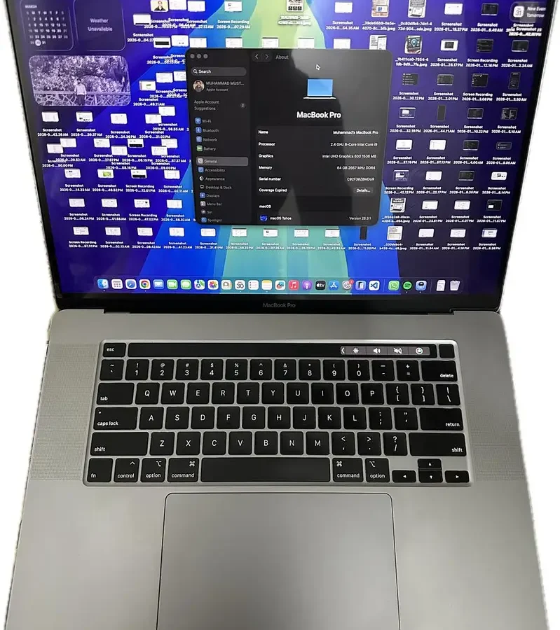 Apple MacBook Pro 16″ 2019 | Core i9 | 64GB RAM | 1TB SSD | Redeon 55