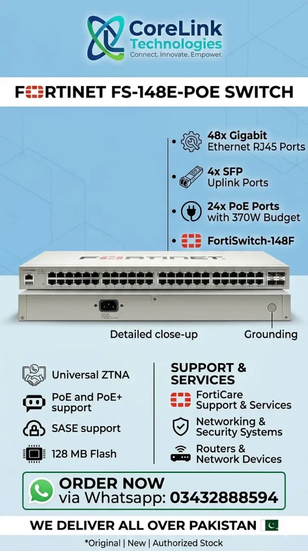 fortinet fortiSwitch | swirtch | 48 Port Gigabit Switch | fortinet