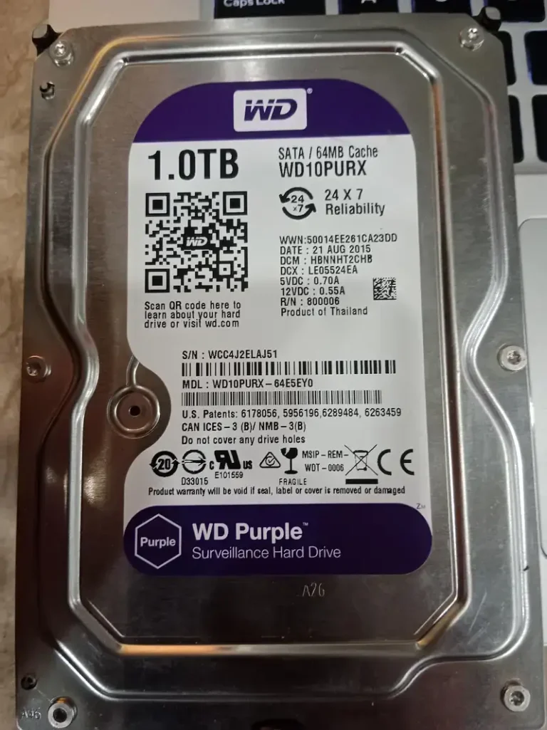 1tb WD Purple hard disk health 100