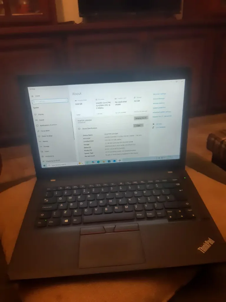Lenovo thinkpad core i5 6th gen with original charger