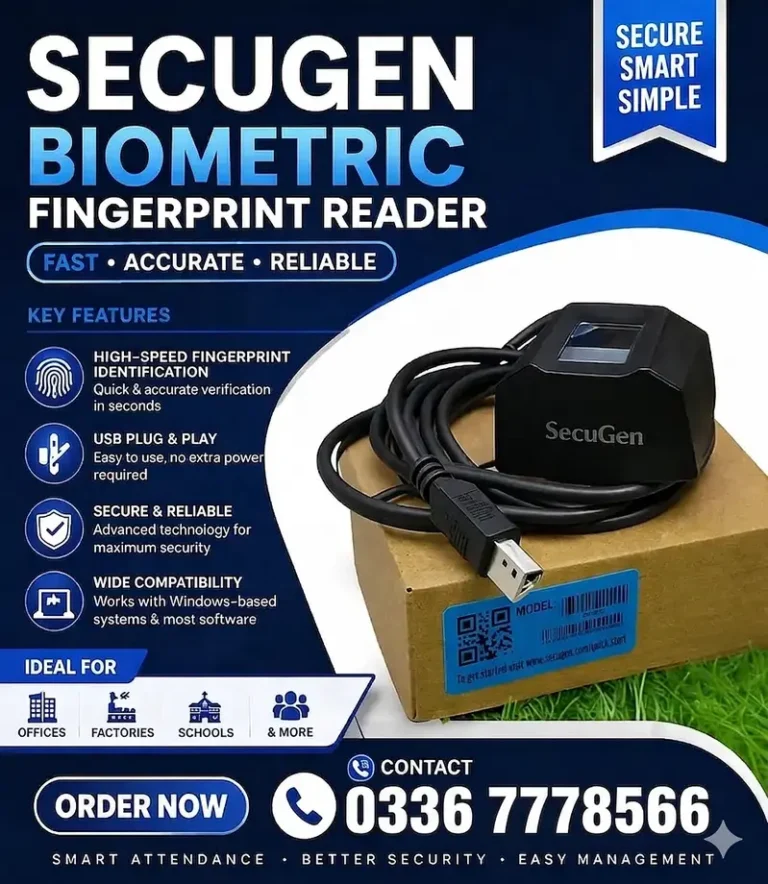 SecuGen HU20A Scanner – Reliable Fingerprint Reader