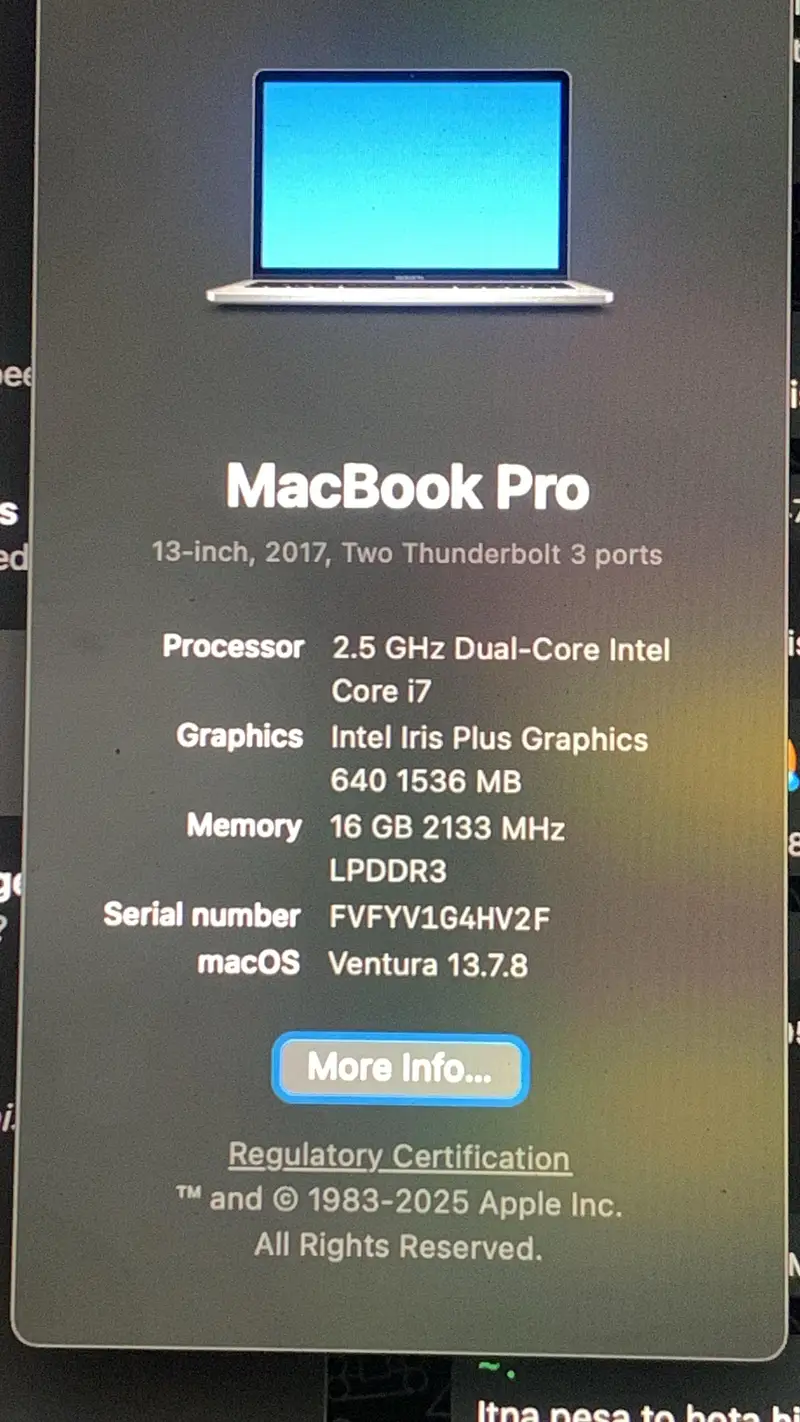 Apple MacBook Pro - 16GB RAM - SSD for Sale in Lahore