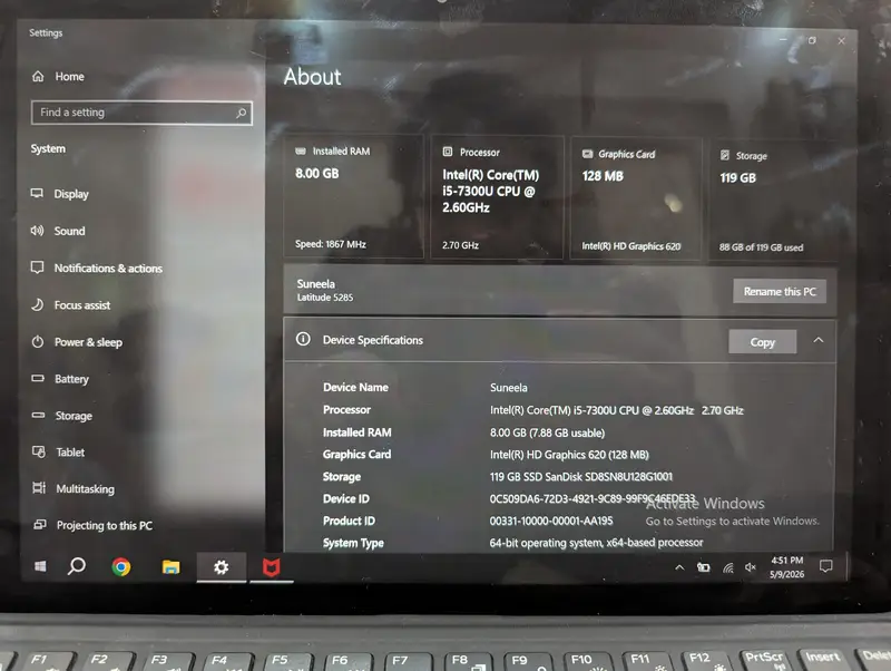 Dell Latitude - Core i5 - Intel 7th Generation - 8GB RAM - SSD for Sale in Karachi