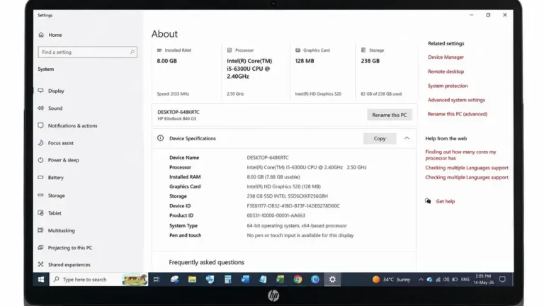 HP EliteBook 840 G3 For Sale