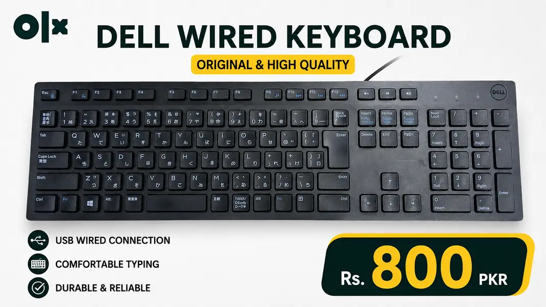 Dell | Lenovo | HP USB Wired Keyboard available in Qty & A++ condition