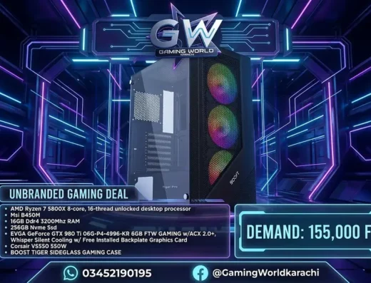 UNBRANDED GAMING PC AMD Ryzen 7 5800X Msi B450M GTX980TI 6GB 550WPSU
