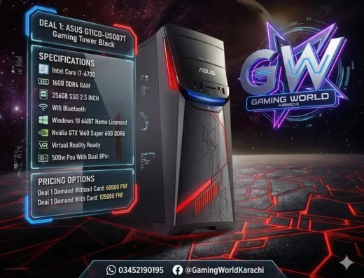 ASUS G11CD Rog Gaming Tower Intel Core i7-6700 GTX 1660 SUPER 6GB DDR6