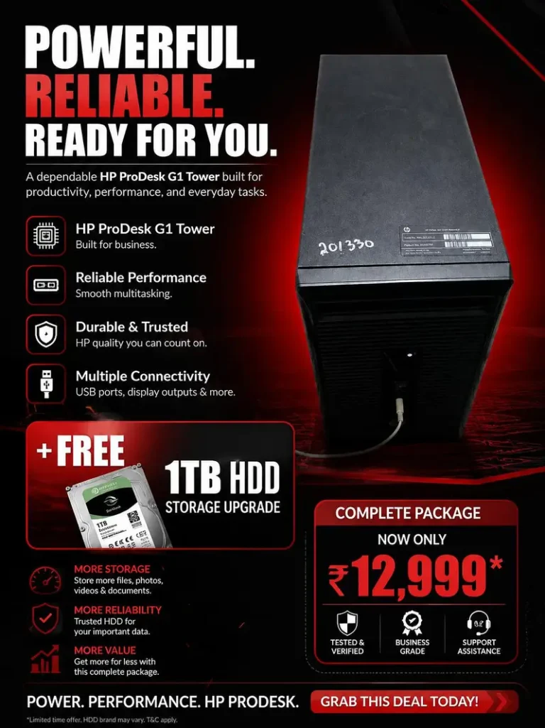 HP ProDesk Gaming/Office PC – Plus 1TB HDD