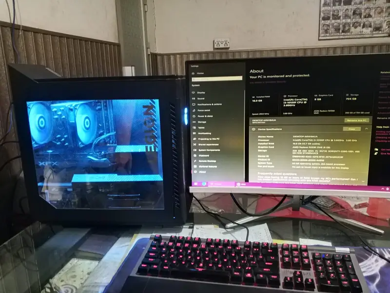 Gaming pc with rx 590