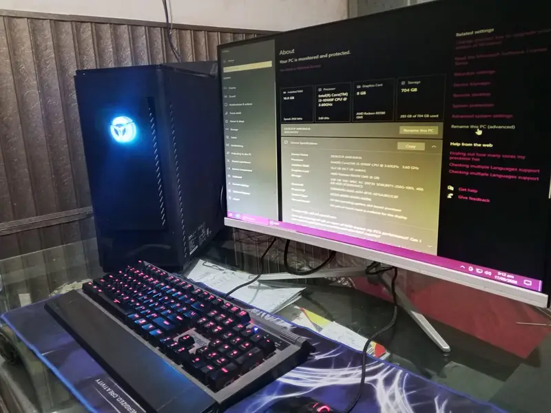 Gaming pc with rx 590