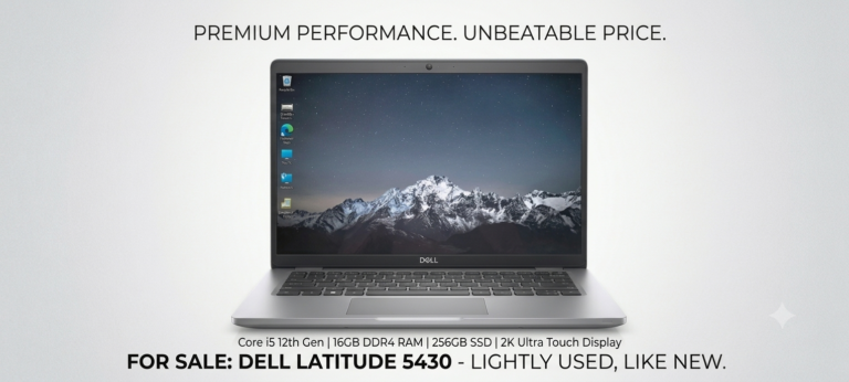 Dell Latitude 5430 | i5 12th Gen | 16GB RAM | 256GB SSD | 2K Touch Screen | Excellent Battery Health