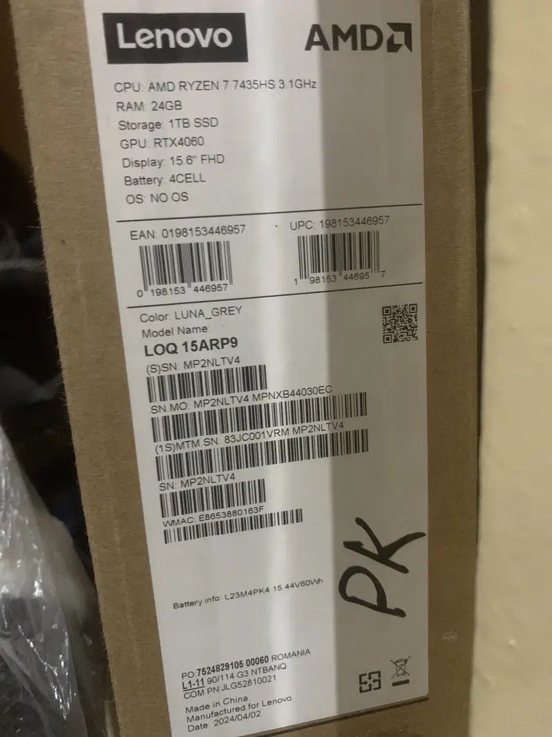 Lenovo LOQ 15|Rtx 4060 8Gb|Ryzen 7
