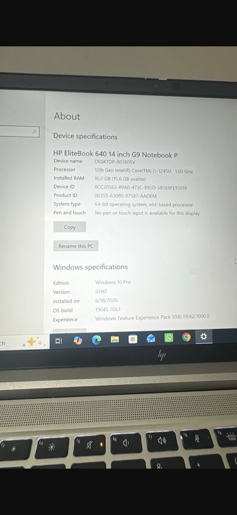 HP EliteBook 640 G9 - Core i5 - Intel 12th Generation - 16GB RAM - 256GB SSD for Sale in Sadiqabad