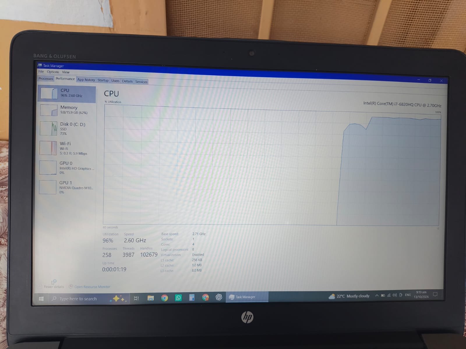 HP ZBook 15 G3 – Core i7 – Intel 6th Generation – 16GB RAM – 256GB SSD for Sale in Rawalpindi