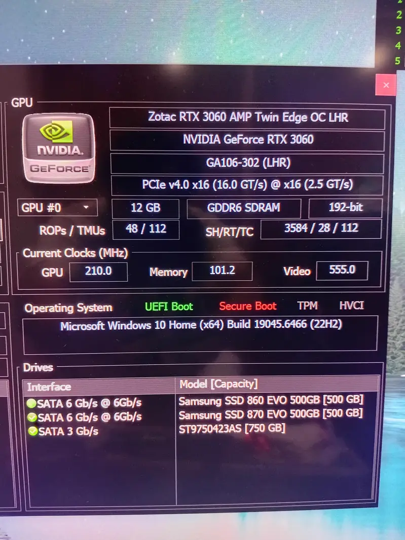 Gaming pc i5 10600k 32gb ddr4 nvidia rtx 3060 12gb graphic card