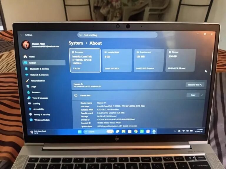 HP EliteBook 830 G7 Core i7 10th Gen | 8GB | 256GB NVMe | Touch