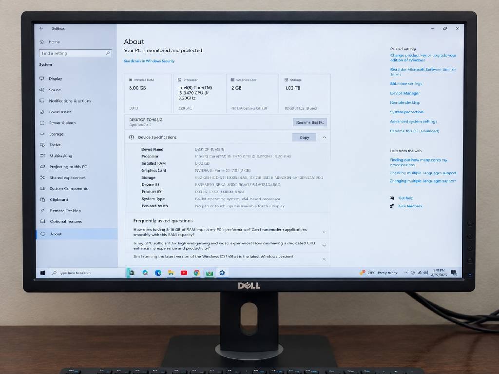Dell OptiPlex 7010 - Core i5 - Intel 3rd Generation - 8GB RAM - 1TB HDD for Sale in Wah